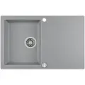 Teka Syntetisk Vask Clivo 45 B Tq 1 Kum 1 Avrenningsbrett Reversibel 2 Hull Automatisk Avløp Alugraumetallic