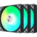 TRYX ROTA SL ARGB (3-pack) - Kabinettvifte - 120mm - Svart med RGB LED-lys