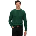 Superdry Cotton Cable Knit Crew Genser
