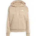 Adidas Essentials 3 Stripes Fleece Genser Med Hel Glidelås