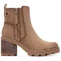 Refresh for woman. 17303102-BEIGE Ankle boots 173031 beige (35), 3 to 5 cm, Zip, Casual