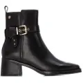Carmela for woman. 16254102-NEGRO Leather ankle boots 162541 black (36), Flat, Zip, Casual