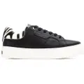 Carmela for woman. 16269602-NEGRO Leather trainers 162696 black (38), Flat, Laces, Casual