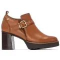 Carmela for woman. 16270402-CAMEL Leather ankle boots 162704 brown (35), 3 to 5 cm, Zip, Casual