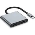 Tech-Protect HB08 4-i-1 USB-C-multiport-hub - 2x HDMI, 2x USB-A, USB-C