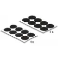 DeLOCK - Hook-and-loop fastener - round - 2 cm diameter - svart (en pakke 32)