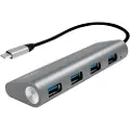 Logilink UA0308, USB 3.2 Gen 1 (3.1 Gen 1) Type-A, USB 3.2 Gen 1 (3.1 Gen 1) Type-A, 5000 Mbit/s, Grå, Aluminium, CE, RoHS
