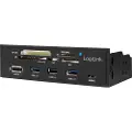Logilink UA0341, CF, MS Micro (M2), Memory Stick (MS), MicroSD (TransFlash), SD, xD, Sort, 5.25, 5000 Mbit/s, RoHS, CE, SATA