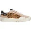 Pepe Jeans for woman. PLS300003 Milan Fierce beige Leather Sneakers beige (37), Flat, Laces, Casual, Animal Print