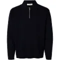 Selected Teller Relaxed Fit Genser Med Halv Glidelås