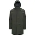 K-way for man. K8133FW Coat Jarno Twill Marmotta green (M), Casual, Polyurethane