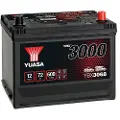 Yuasa 12v 72ah/630a Ybx3000 Smf Starter Bilbatteri