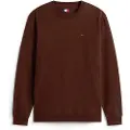 Tommy Hilfiger for man. DM0DM20741 Brown brushed fleece sweatshirt (M), Casual, Cotton