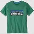 Patagonia P-6 Logo Kids T-skjorte grønn