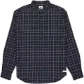 Element Button Down Regular Flannel Skjorte blå