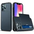 Mtp Products iPhone 13 Pro Hybrid-deksel med Skyvekortspor - Mørkeblå