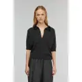 Semicouture for woman. Y5WD27 Polo Giulia black (M), Casual, Kashmir, Long sleeve
