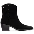 Carmela for woman. 16266303-NEGRO Split leather boots 162663 black (36), 3 to 5 cm