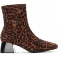Xti for woman. 14429001-LEOPARDO Ankle boots 144290 brown (38), 3 to 5 cm, Zip, Casual, Animal Print