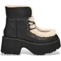 Ugg for woman. 1176110 Honour leather ankle boots black (36), 3 to 5 cm, Laces, Casual