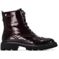 Carmela for woman. 16259304-BURDEOS Ankle boots 162593 burgundy (36), Flat, Zip, Casual, Patent Leather