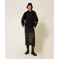 Twinset for woman. 252TP2212 Black organza midi skirt (42), Casual, Polyester
