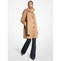 Michael Kors for woman. 77A7146M22 Brown Dfw Coat with scarf Dfw Coat brown (S), Casual, Wool