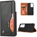 Mtp Products Card Set Series Samsung Galaxy S21 Ultra 5G Lommebok-deksel - Svart