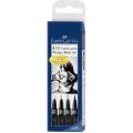 Faber-Castell 167132, Sort, Sort, Pigmentbasert blekk, 4 stykker