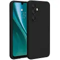 24hShop Etteri silikonveske med mikrofiberfôr for Samsung Galaxy A36 5G - Svart