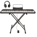 Gear4Music SDP-2 Scenepiano fra Gear4music + Stativ Pedal og Hodetelefoner