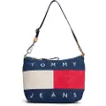 Tommy Hilfiger for woman. AW0AW18213 Blue Denim Handbag (OSFA), Casual, Cotton