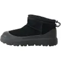Ugg for man. 1174196 Classic Ultra Mini Weather Hybrid Leather Booties Black (40), Flat, Nubuck, Laces, Casual