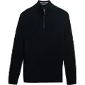 Superdry Cotton Classic Cable Genser Med Halv Glidelås