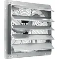 Vevor avtrekksvifte med lukkemekanisme, 610 mm høyhastighets 1400 o/min 2892 CFM, veggmontert loftsvifte i aluminium med AC-motor, ventilasjon og kjøling for drivhus, garasjer, skur, butikker