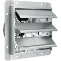 Vevor avtrekksvifte med lukkemekanisme, 305 mm høyhastighets 1400 o/min 1084 CFM, veggmontert loftsvifte i aluminium med AC-motor, ventilasjon og kjøling for drivhus, garasjer, skur, butikker