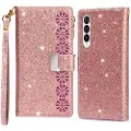 Mtp Products Starlight Series Samsung Galaxy Z Fold4 Lommebok-deksel - Roségull