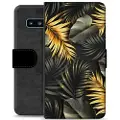 Mtp Products Samsung Galaxy S10+ Premium Lommebok-deksel - Gulde Blader