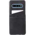 Mtp Products Samsung Galaxy S10 KSQ Belagt Plast Deksel med Kortlommer - Svart