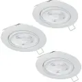 Eglo FAVAZZINA INDBYG. SÆT Ø88 GU10 3X4,9W 3X400LM IP44 HVID