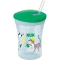 Nuk drikkekopp Action Cup 230ml grønn med sugerør fra 12M