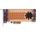 Qnap QM2-4P-384 - Lagringskontroller - PCIe 3.0 lavprofil - PCIe 3.0 x8 - for QNAP TS-1273, 1277, 473, 677, 873, 877, 977, EC1280, TVS-27372, 8, 744, 8, 7, 8 , 882