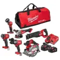 Milwaukee elverktøysett i 10 deler (M18 FPP6H3-502B)