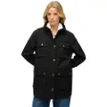 Superdry for woman. W5011958A Wax coat black (L), Casual, Cotton
