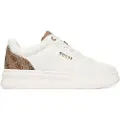 GUESS for woman. FLFWLLFAL12 Welli slipper in white genuine leather (41), Flat, Laces, Casual