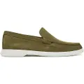 Hugo Boss for man. 50543083 Sienne green leather loafers (41), Flat, None, Casual