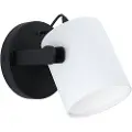 Eglo HORNWOOD 1 wall light, Overflatebehandlet, 1 ampuller, E27, IP20, Sort, Hvit