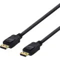 Deltaco DP-1015D - DisplayPort-kabel - DisplayPort (hann) til DisplayPort (hann) - DisplayPort 1.2 - 1.5 m - 4K-støtte - svart