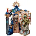 Joy toy Warhammer 40k Actionfigur 1/18 Ultramarines Primaris Kaptein Med Relikvieskjold Og Kraftsverd 12 Cm