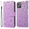Mtp Products Flowers iPhone 14 Plus Lommebok-deksel - Lilla